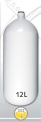 Lahev ocelová 12 L průměr 204 mm 230 Bar